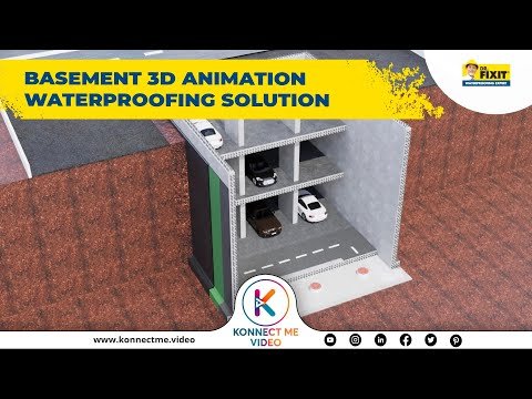 Basement 3D animation waterproofing solution