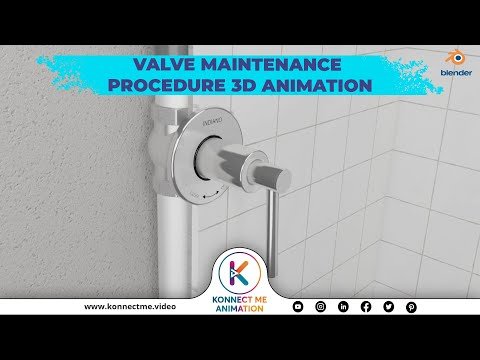Valve maintenance procedure 3D animation